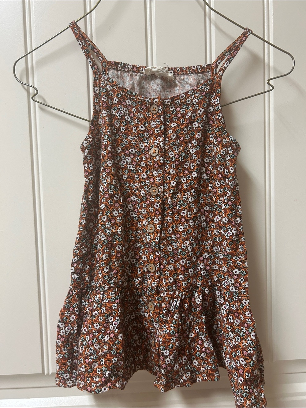 Jessica Simpson Rust Floral Button-Front Cami